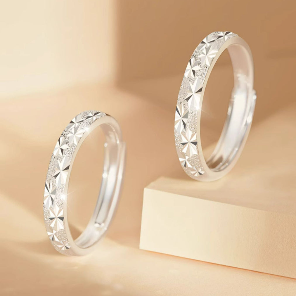 925 Sterling Silver Gypsy Star Couple Ring for Girlfriend