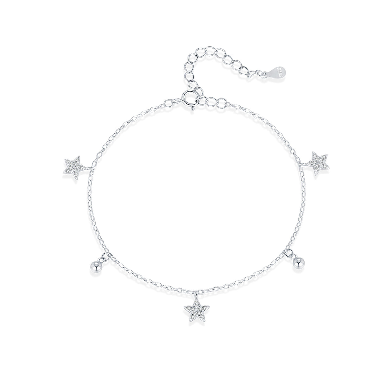 Planderful Everyday Genie Bracelet – Elegant Sterling Silver with Zircon Beads