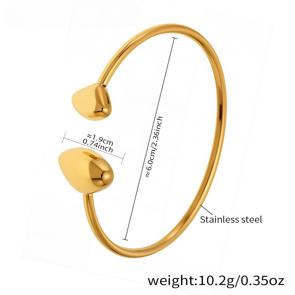 Planderful Everyday 18K Gold Plated Open Triangle Bracelet