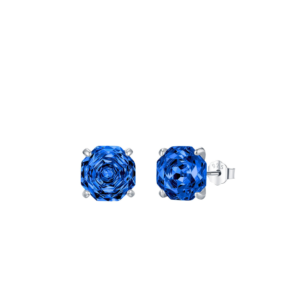 925 Sterling Silver Minimalist Rose-Cut Zircon Stud Earrings