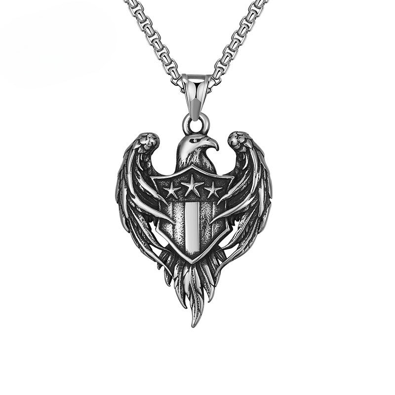 Steel Necklace – Statement Hip Hop Eagle