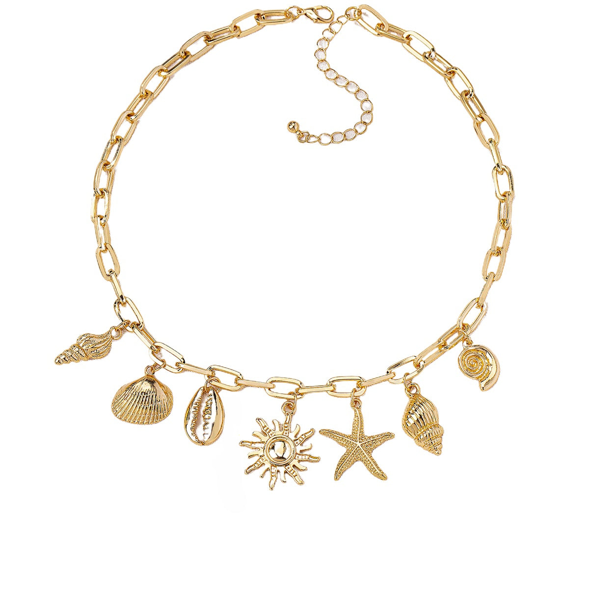 Planderful Vienna Verve Necklace – Fashionable Beach Style Metal Starfish Design