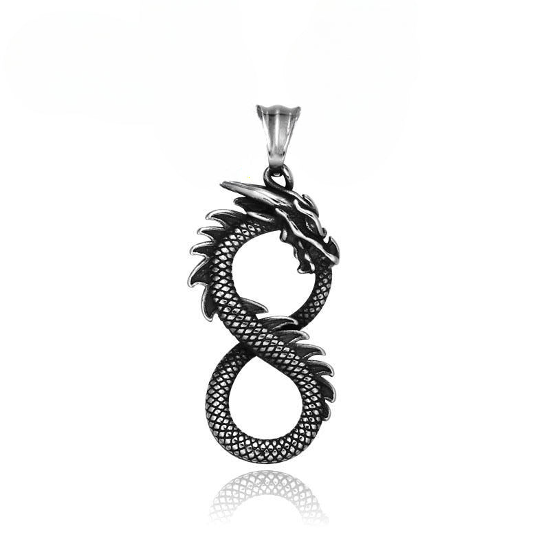 Titanium Steel Dragon Pendant for Men - Wholesale Stainless Steel Casting Jewelry