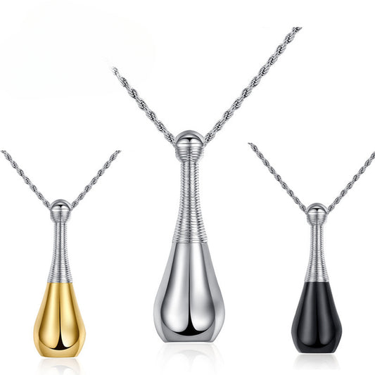 Supply Necklace Pendant Titanium Steel Personalized Perfume Bottle Pendant for Men