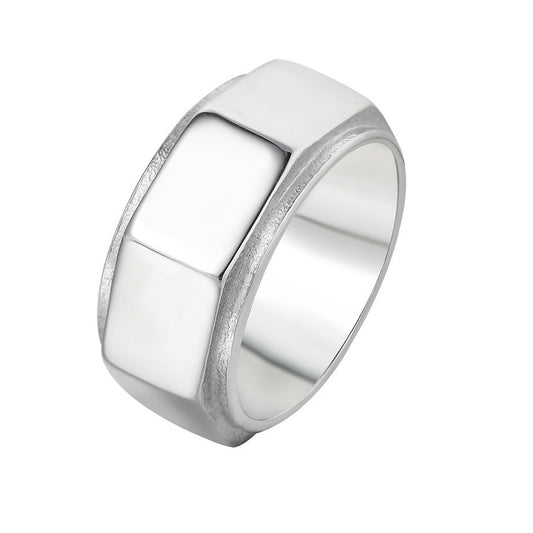New Personalized Nut Men's Simple Titanium Steel Ring