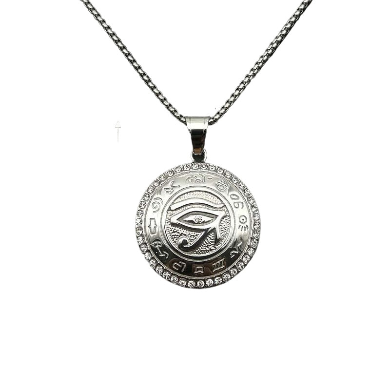 Rhinestone Necklace – Luxury Eye Of Horus Pendant With Gold Plating Planderful Jewelry
