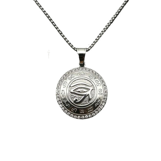 Rhinestone Necklace – Luxury Eye Of Horus Pendant With Gold Plating Planderful Jewelry