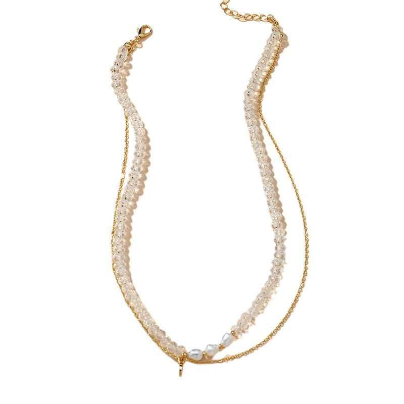 European Charm Double Layer Cross Necklace - Vienna Verve Collection