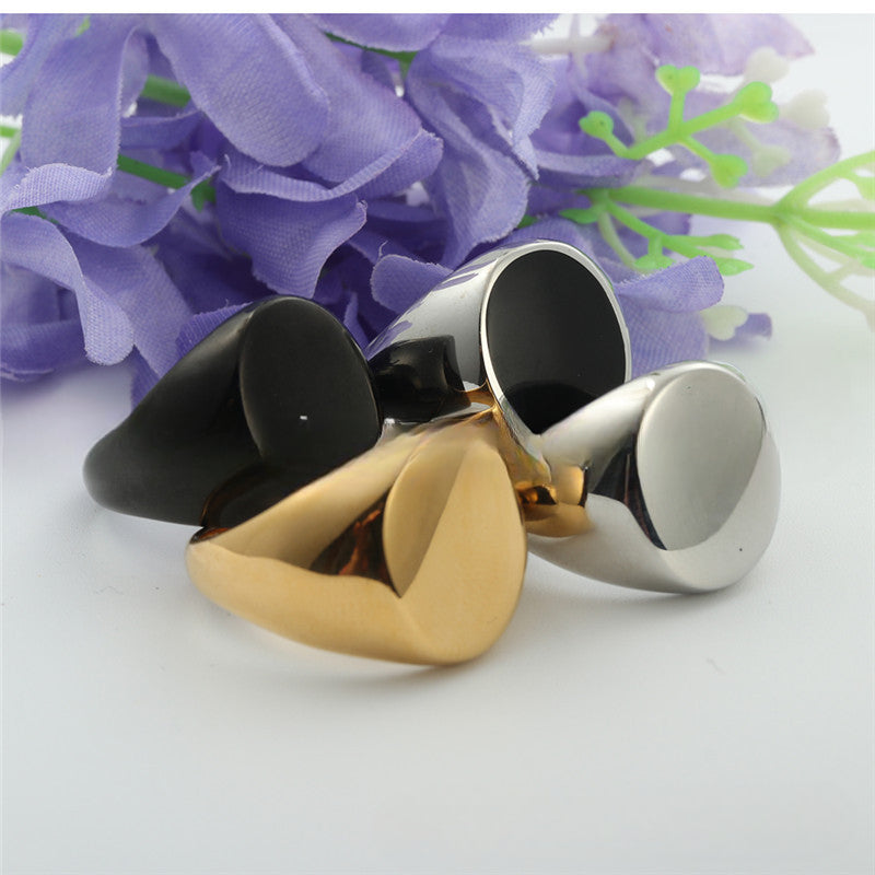 European And American Jewelry Titanium Steel Glossy Ring