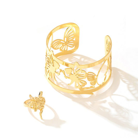 Planderful Vienna Verve Jewelry Set – Personalized Retro Metal Butterfly Design