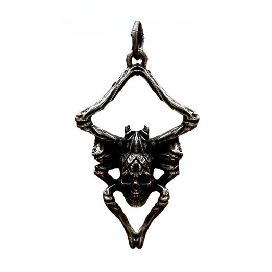 Retro Stainless Steel Spider Skull Pendant for Men - Wholesale European and American Accessories