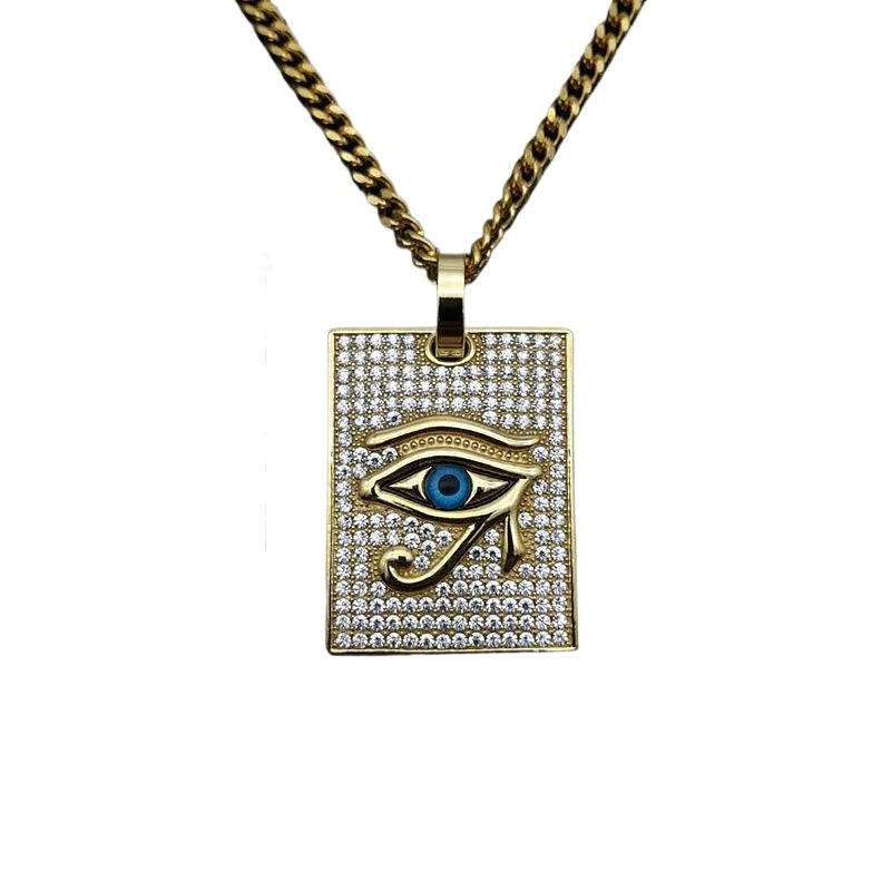 Steel Necklace – Elegant Eye of Horus Pendant