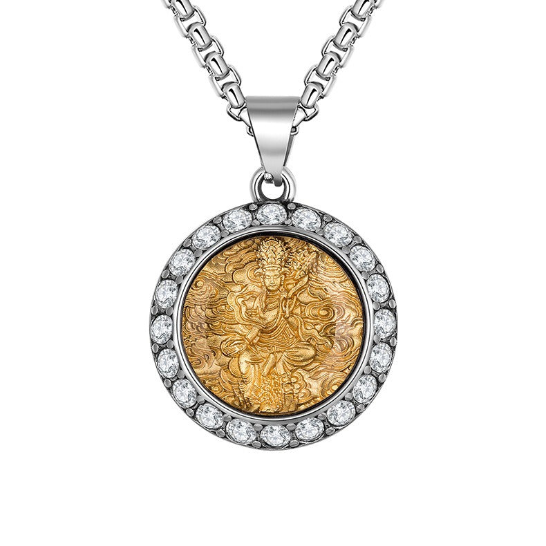 Zircon Necklace - Statement Buddha Zodiac Pendant For Patron Saints And Zodiac Charm By Planderful