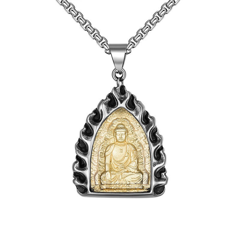 Titanium Steel Necklace – Vintage Zodiac Pendant
