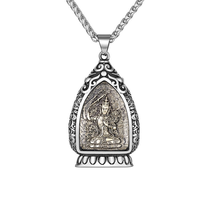 Steel Necklace Elegant Zodiac Buddha Charms Pendant For Spiritual Jewelry Lovers Gift