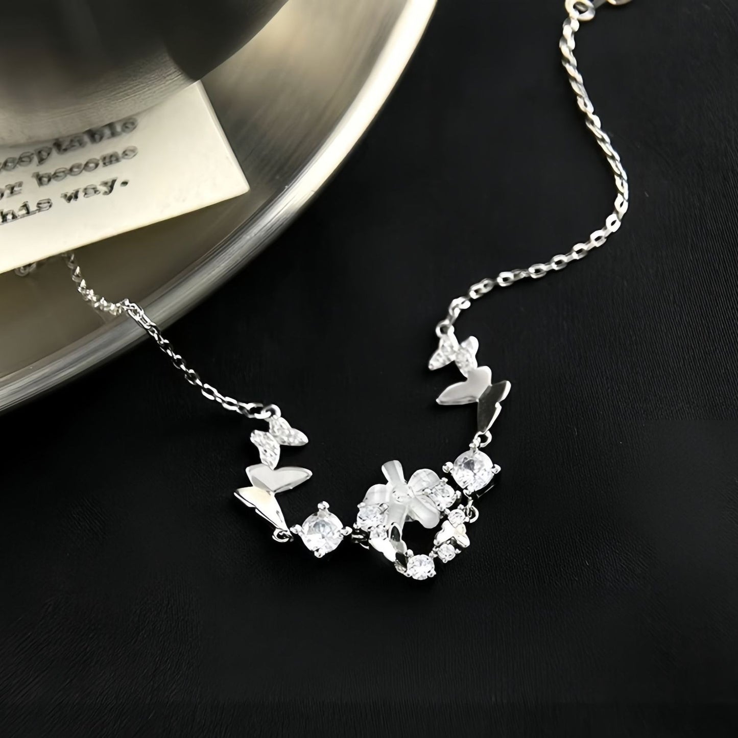 Planderful 925 Sterling Silver Flower Bracelet For Women Elegant Light Luxury Jewelry