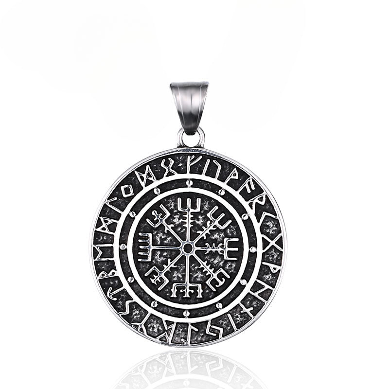 Viking-Inspired Stainless Steel Pendant for Men – Personalized Retro Jewelry from Europe and America