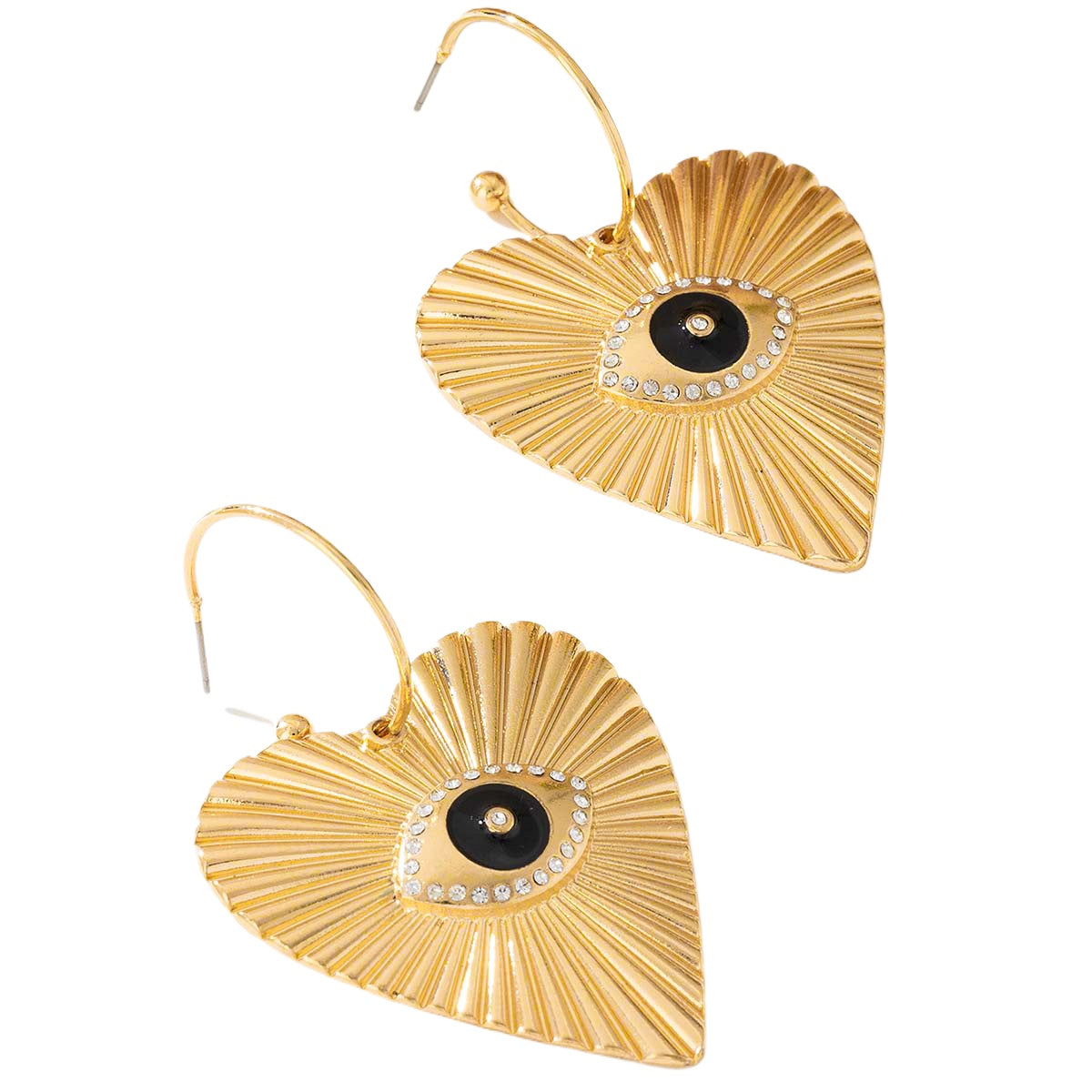 Planderful Vienna Verve Earrings – Elegant Metal Pleated Design