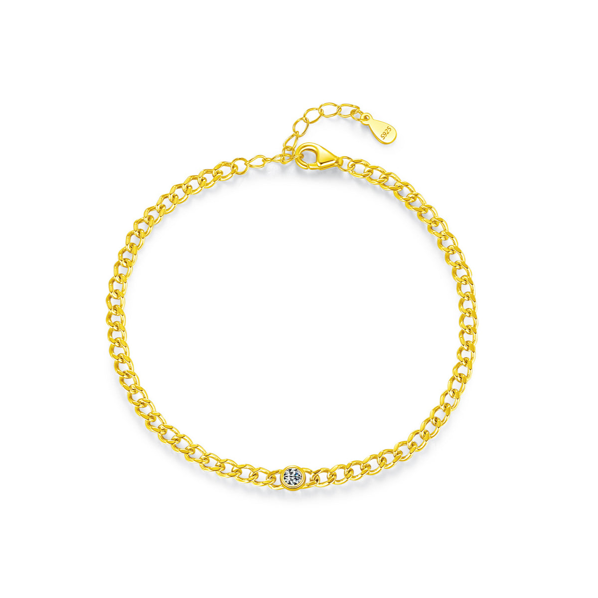 Planderful Moissanite Sparkling Bracelet – Elegant Sterling Silver Design