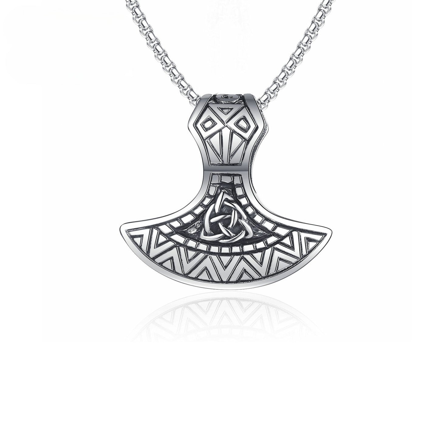 Steel Necklace - Statement Nordic Viking Battle Axe