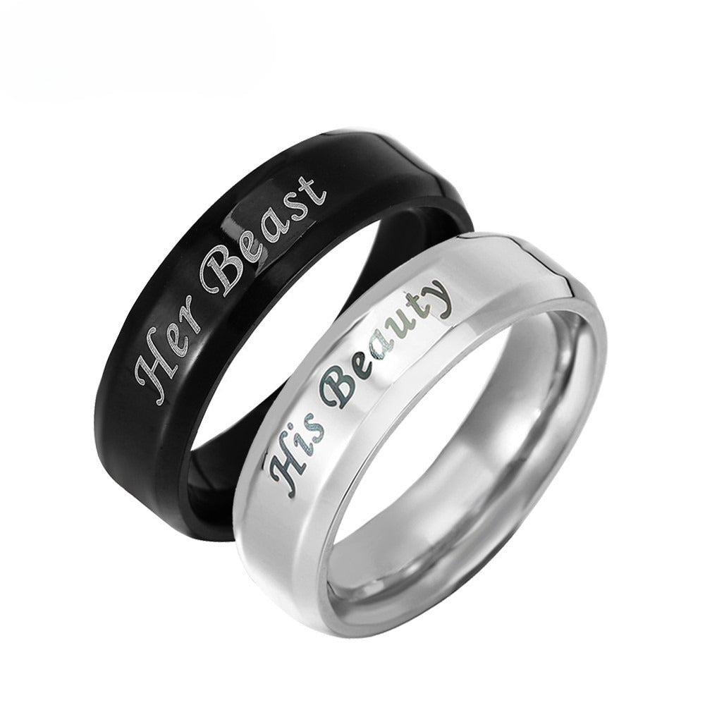 Planderful Titanium Steel Couple Ring Unisex Protection