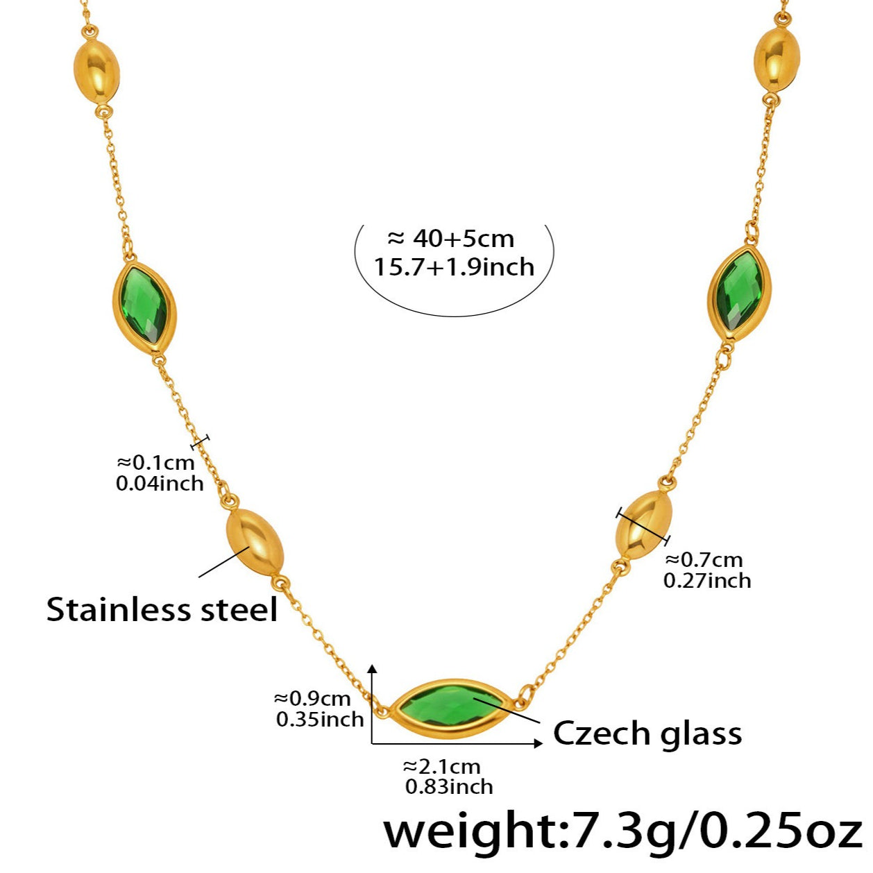 Planderful Translucent Glass Clavicle Necklace For Women