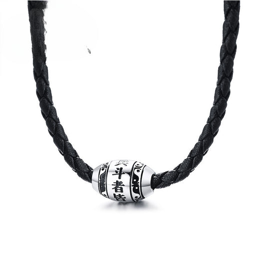 Chinese Style Jewelry Stainless Steel Nine-Character Mantra Pendant for Men