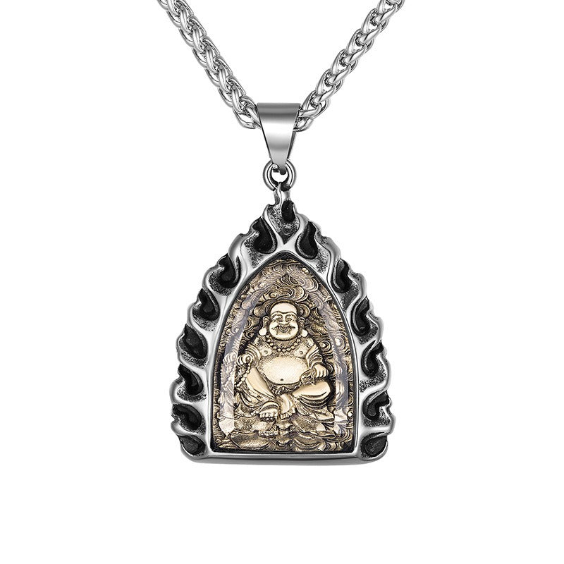Steel Necklace – Elegant Thai Amulet