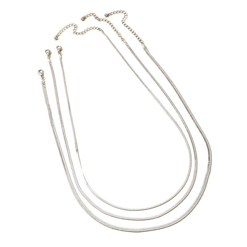 Planderful Vienna Verve Snake Bone Necklace – Versatile Minimalist Design