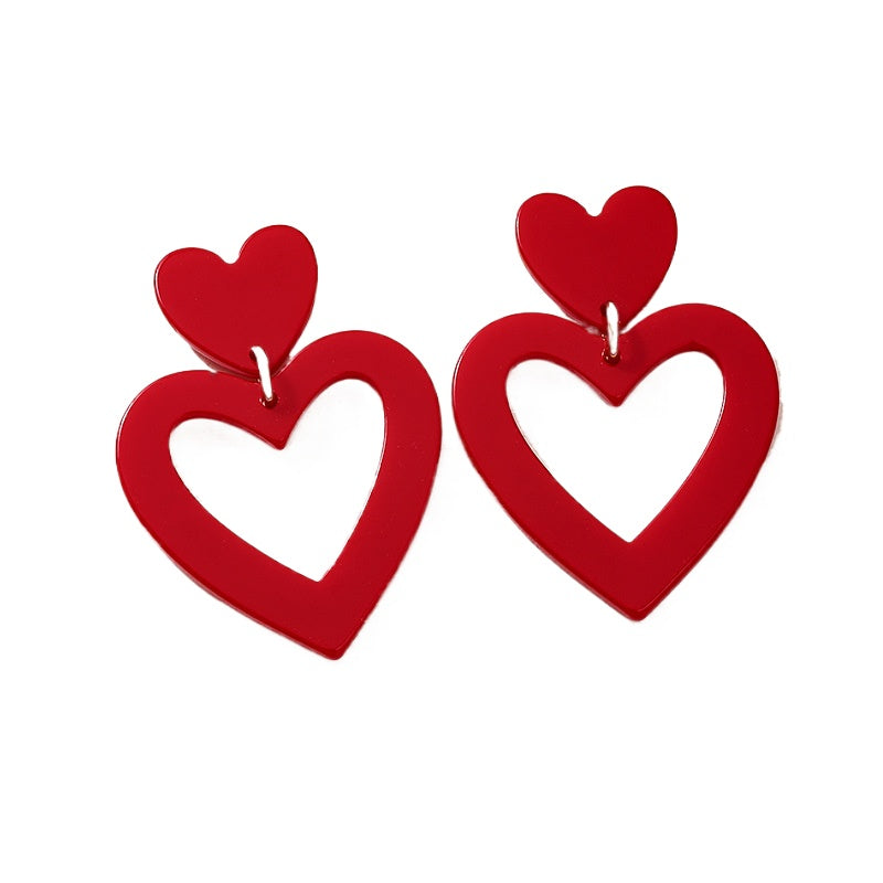 Planderful Vienna Verve Earrings – Personalized Acrylic Love Pendant Design