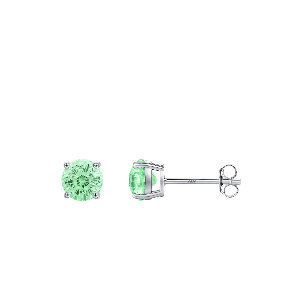925 Sterling Silver Paraiba-Color Fireworks-Cut Earrings