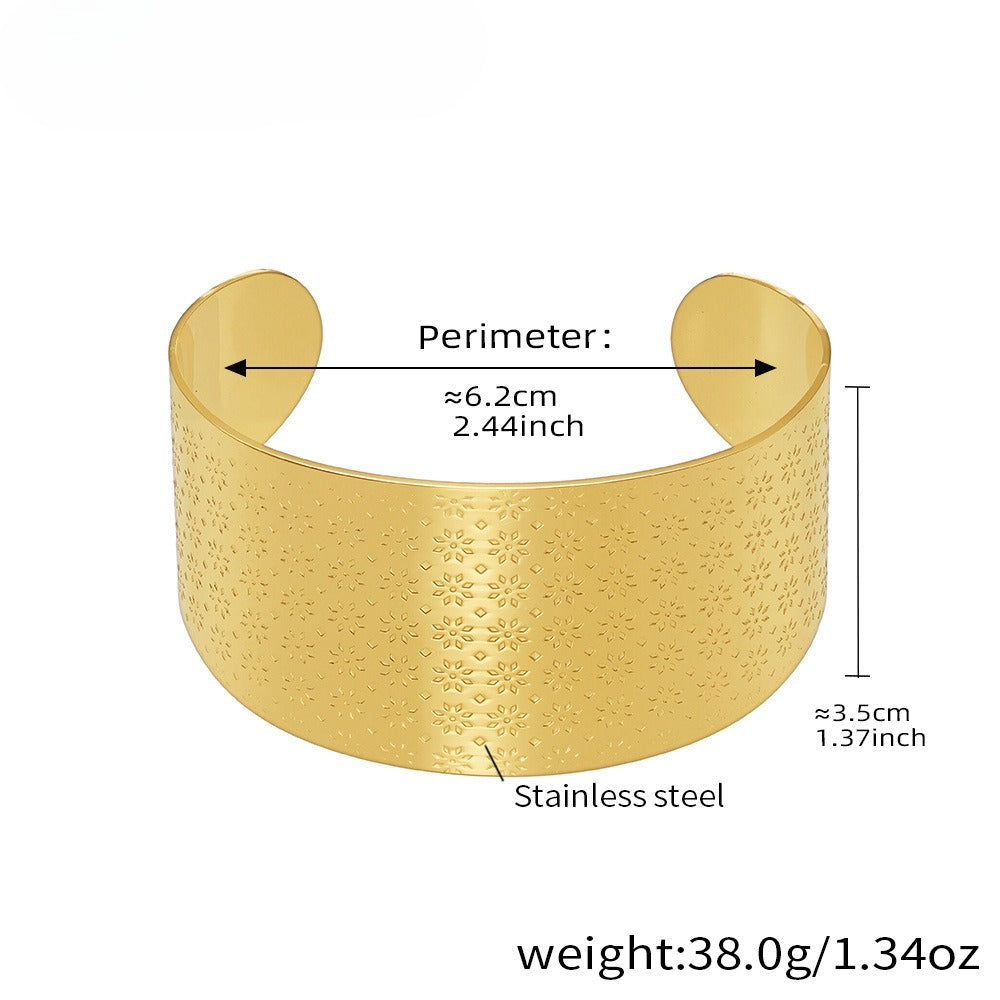 Planderful 18K Gold Plated Floral Women Bracelet Adjustable