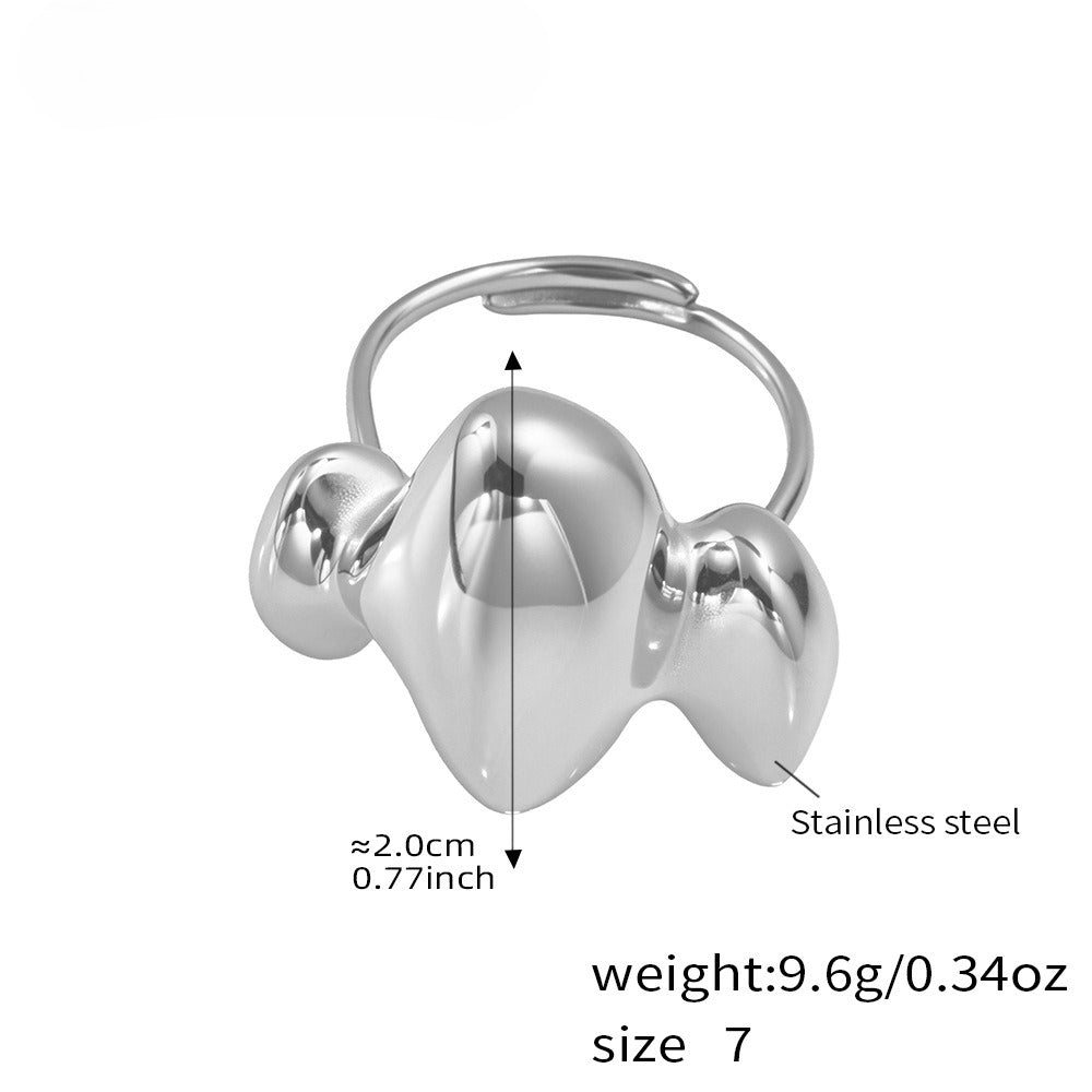 Planderful Unisex Open Index Geometric Color Ring 18K Gold