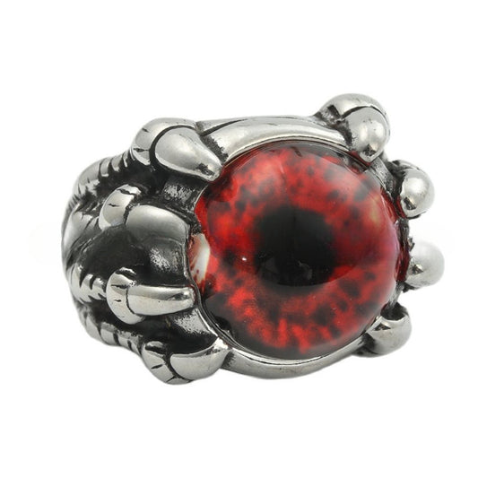 European And American Jewelry Titanium Steel Multi-Colored Eye Ring For Men