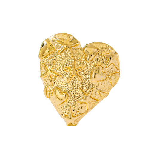 Stylish Metal Love Ring for Women by Planderful