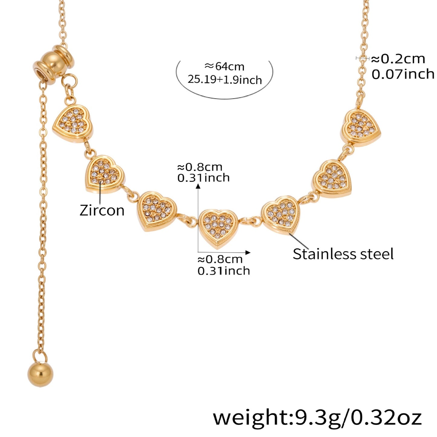 Planderful Tassel Zircon Clavicle Necklace Versatile Women