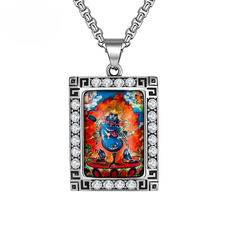 Steel Necklace - Vintage Zodiac Pendant