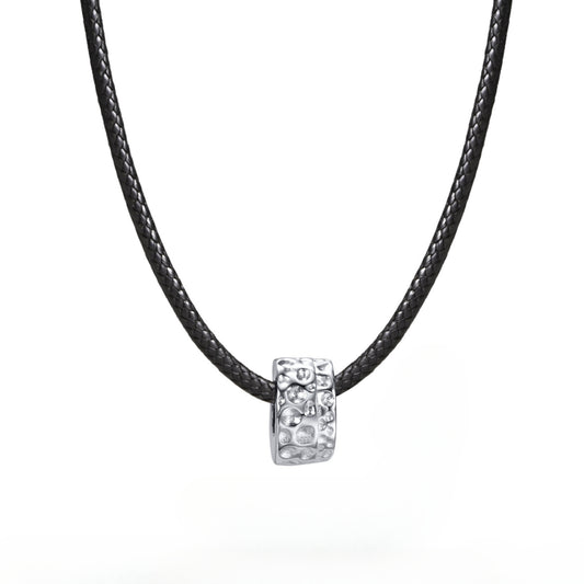 Cross-Border Stainless Steel Hammer Ring Pendant Necklace for Men