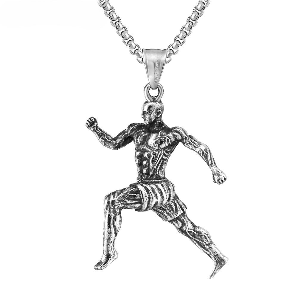 Planderful Titanium Steel Pendant Necklace for Men Women Unisex Durable Protection Statement Everyday Genie
