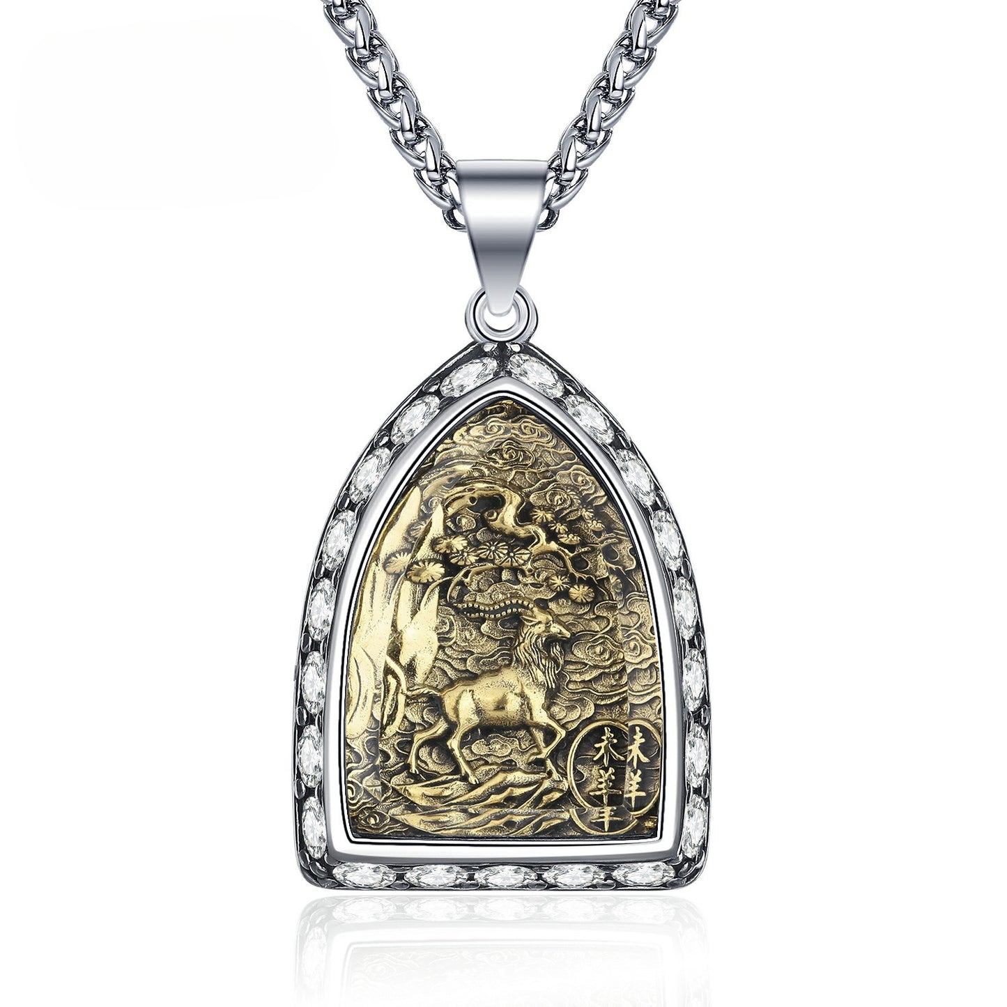 Steel Necklace – Luxury Zodiac Amulet Pendant