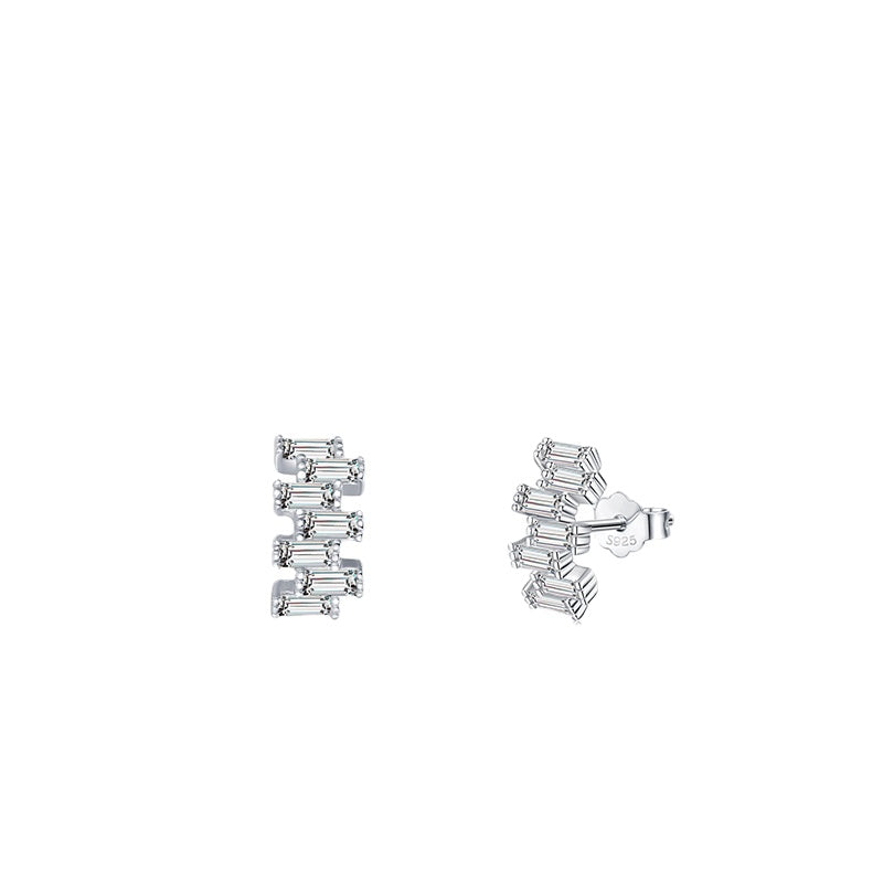 Classic Zircon Stud Earrings in S925 Sterling Silver
