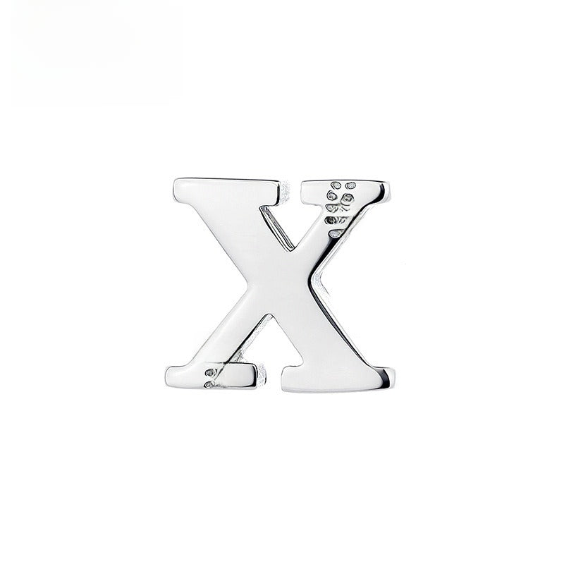Glossy Letter Stainless Steel Pendant Necklace