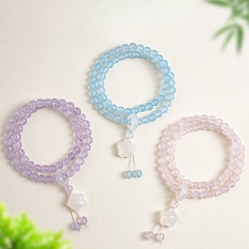 Amethyst Rose Quartz Agate Bracelet