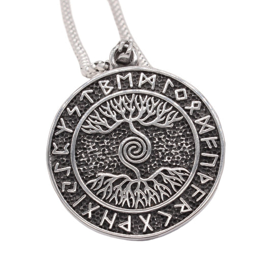Planderful Viking Tree of Life Pendant Titanium Steel Unisex Jewelry for Men and Women Protection Statement