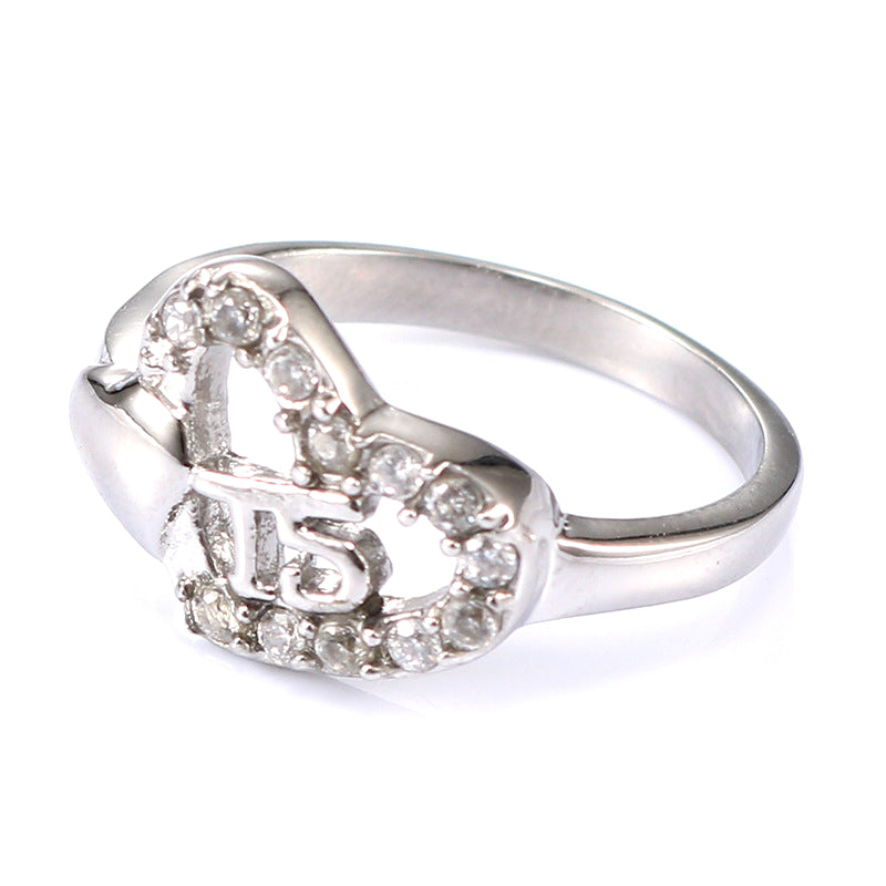 Chic Heart-Shaped Titanium Steel Ring for Women - Minimalist Stainless Steel Jewelry