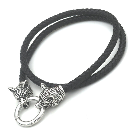 Viking Wolf Head Necklace - Mythical Amulet Pendant for Men
