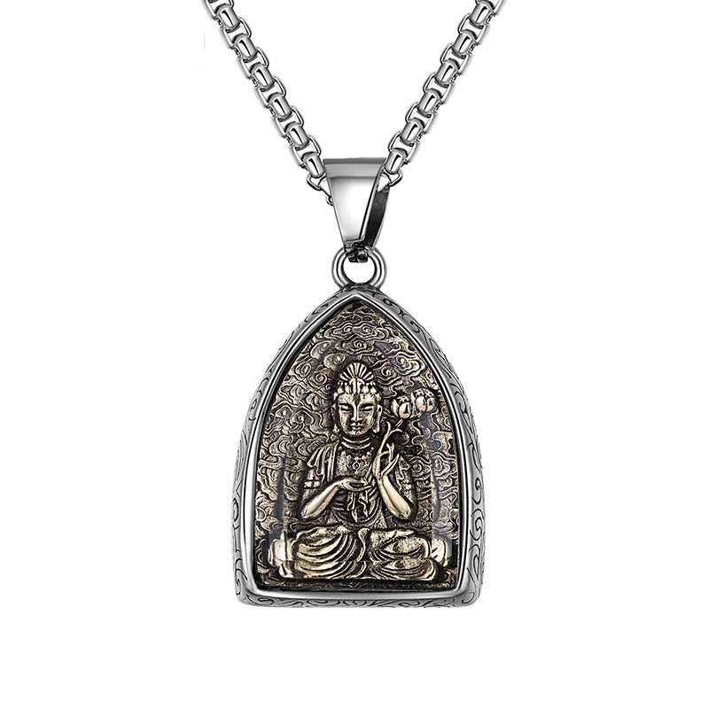 Stainless Steel Necklace – Vintage Zodiac Pendant