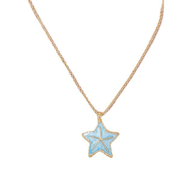 Sea Breeze Starfish Necklace - Elegant Clavicle Chain from Vienna Verve Collection