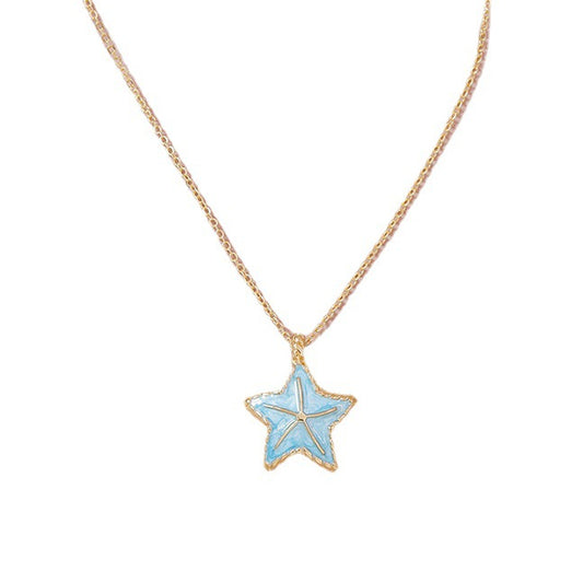 Sea Breeze Starfish Necklace - Elegant Clavicle Chain from Vienna Verve Collection