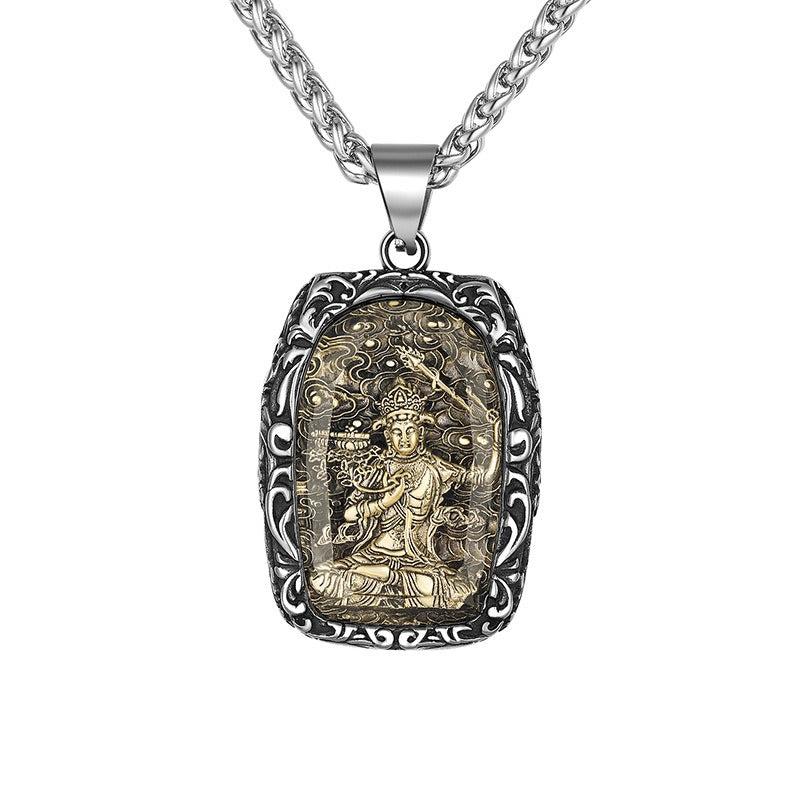 Steel Necklace - Elegant Zodiac Amulet Pendant Inspired By Eight Patron Saint Buddha